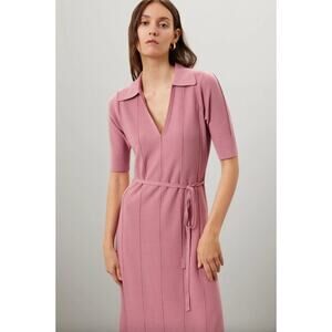 Adam Lippes Pink Knit Collar Dress Sz XS